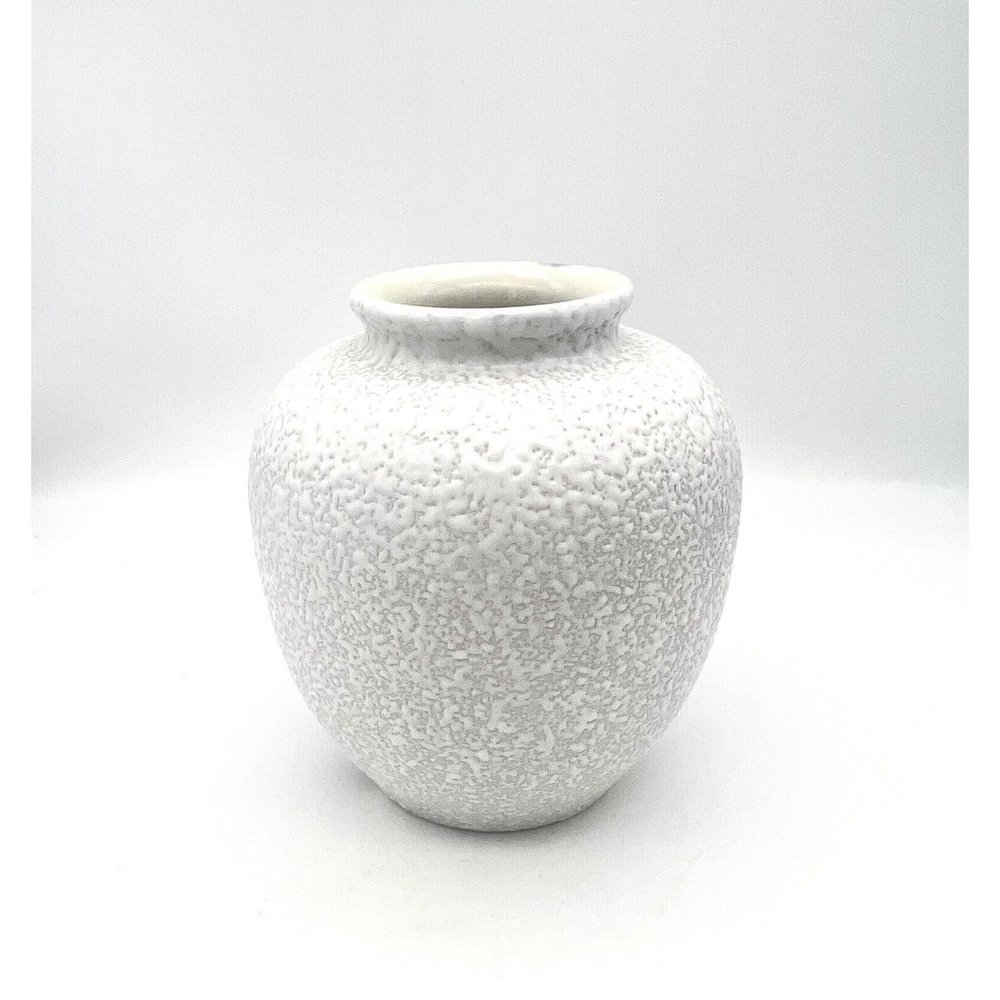 Vintage 80s Textured Finish Vase Abstract Contemporary Modernist Design - Picture 3 of 7